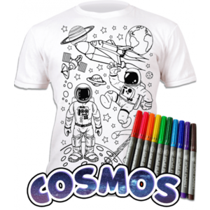 Tricou de colorat cu markere lavabile - Cosmos imagine