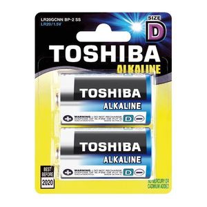 Set 2 baterii alcaline Toshiba, R20 D imagine