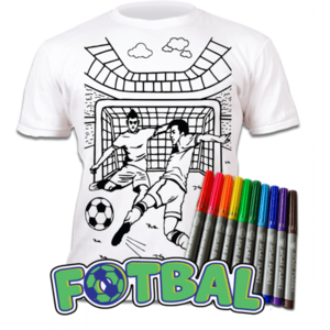 Tricou de colorat cu markere lavabile - Fotbal imagine