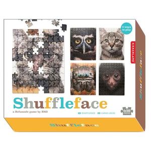 Puzzle 4x100 piese - Shuffleface | Kikkerland imagine