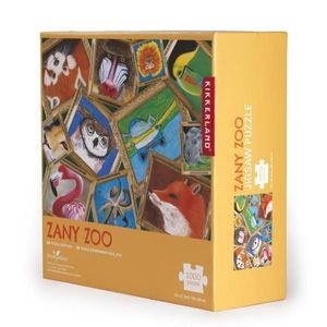 Puzzle 1000 piese - Zany Zoo | Kikkerland imagine