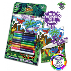 Carte de colorat cu markere magice - Zoo imagine