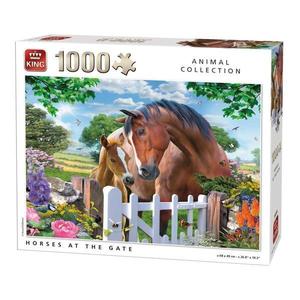 Puzzle 1000 piese, Horses at the Gate imagine
