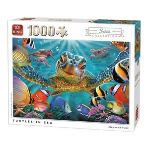 Puzzle 1000 piese, Turtles in Sea imagine