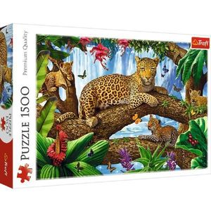 Puzzle 1500 trefl jaguar intr-o pauza odihnitoare imagine