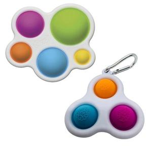 Set jucarie senzoriala Dimple + breloc push pop bubble pop it, multicolor - Shop Like A Pro imagine