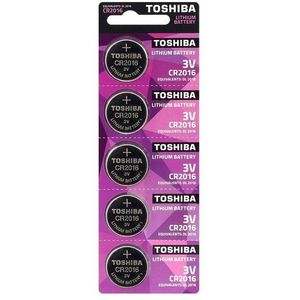 Baterii Toshiba CR 2016, 5 buc imagine
