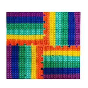 Jucarie antistres din silicon, Pop it Now & Flip it, 57.5 cm, Patrat mare puzzle, 880 bule, multicolor - Shop Like A Pro imagine