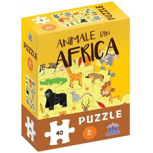 Animale din africa - puzzle 3 ani + imagine