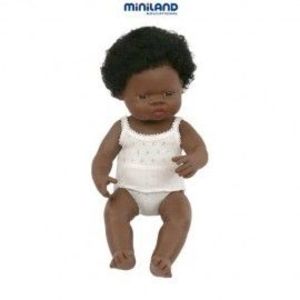 Papusa fetita africana 38 cm - Miniland imagine
