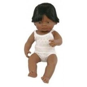 Miniland - Baby hispanic (baiat) Papusa 38cm imagine