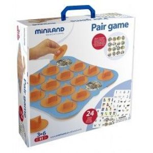 Joc de memorie 12 activitati Pair Game - First Learnings Set, 3-6 ani, Miniland 31920 imagine