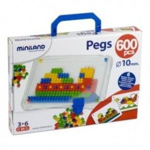 Miniland - Pegs - Mozaic 10 cu 600 piese imagine