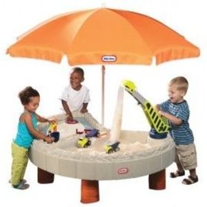 Little Tikes - Masuta cu umbrela pentru apa si nisip imagine