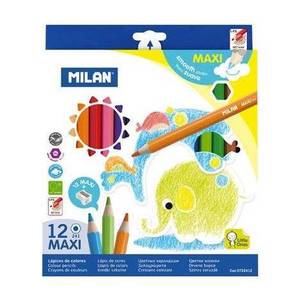 Set 12 creioane colorate Maxi - Milan imagine