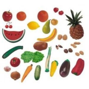 Fructe, legume si fructe uscate set de 36 figurine - Miniland imagine