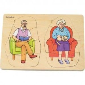 Puzzle stratificat Bunica si Bunicul imagine