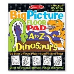Bloc gigant de colorat cu litere si dinozauri imagine