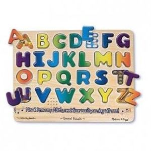 Melissa & Doug - Puzzle lemn cu sunete Alfabet imagine