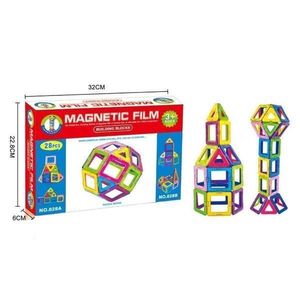 Joc Magnetic Educativ de Constructie 3D 28 piese imagine