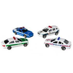 POLICE CARS OF THE WORLD 4 PIECE SET imagine