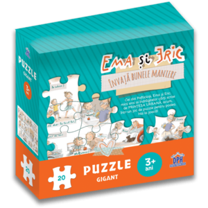 Puzzle 20 piese - Ema si Eric invata bunele maniere | Didactica Publishing House imagine