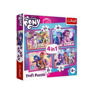 Puzzle 4 in 1. My Little Pony: Poneii colorati imagine