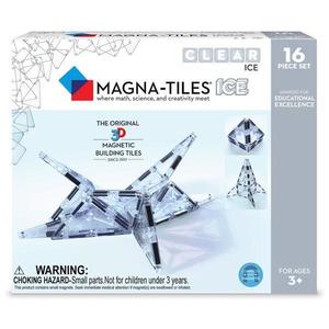 Magna-Tiles ICE Transparent - set magnetic (16 piese), 7toys imagine