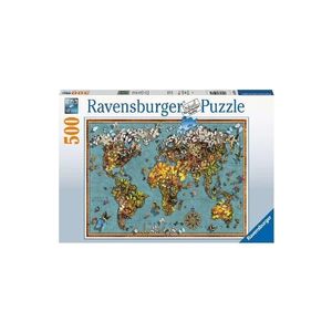 Puzzle 500. Harta lumii fluturi imagine