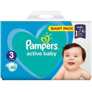 Scutece pentru Bebelusi - Pampers Active Baby, marimea 3 (6-10 kg), 90 buc imagine