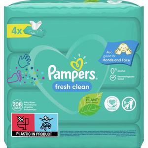 Servetele Umede pentru Bebelusi - Pampers Fresh Clean, 4x 52 buc imagine
