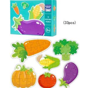 Set Puzzle din carton cu 6 Fructe, 7Toys imagine