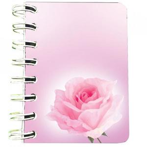 Carnet cu spira Trandafir roz-pal, 7 x 10 cm, 75 foi veline imagine