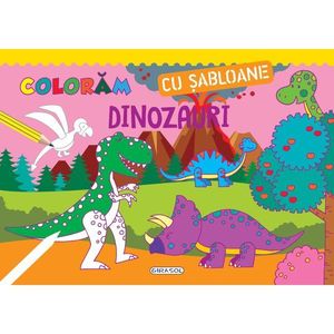 Coloram cu sabloane - Dinozauri imagine