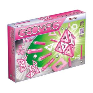 Joc de constructie magnetic Geomag Pink, 68 piese imagine