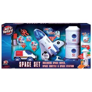 Set spatial 3 in 1 cu figurine Astro Venture (Statie spatiala, Naveta spatiala, Vehicul spatial) imagine