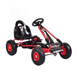 Kart cu pedale si roti gonflabile Top Racer Red imagine