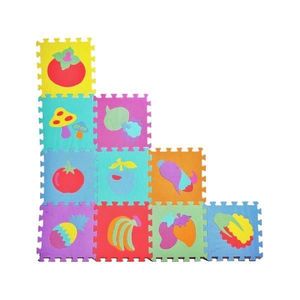 Covor copii tip puzzle, din spuma, 10 piese, 29x29 cm, multicolor imagine