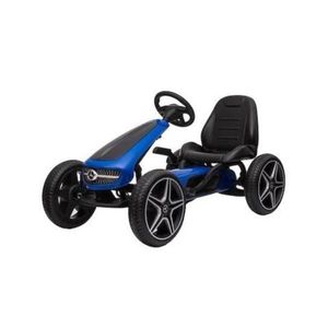 Kart Mercedes cu pedale pentru copii, roti cauciuc Eva, albastru imagine