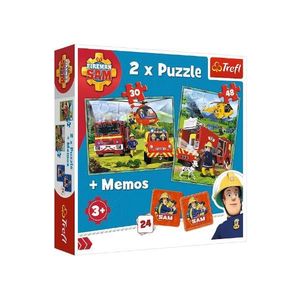 Puzzle 2 in 1 + Memo. Pompierii in actiune imagine