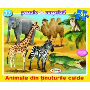 Puzzle - Animale din tinuturile calde (30 piese) | Dorinta imagine