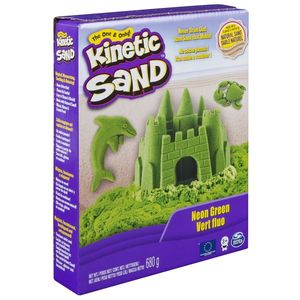 Kinetic Sand Deluxe - Neon, verde , 680 g | Spin Master imagine