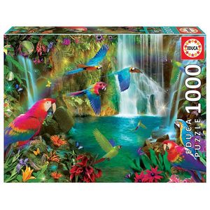 Puzzle 1000 piese - Tropical Parrots | Educa imagine
