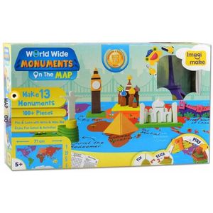 Puzzle din spuma - World Wide - Monuments on the Map | ImagiMake imagine
