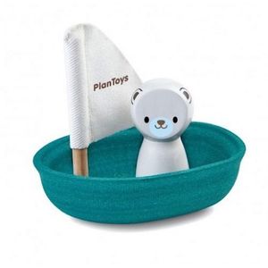 Jucarie din lemn - Sailing Boat-Polar Bear | Plan Toys imagine