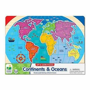 Puzzle - Sa invatam continentele si oceanele | The Learning Journey imagine