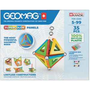 Set de constructie magnetic - Supercolor - Panels Recycled 35 piese | Geomag imagine