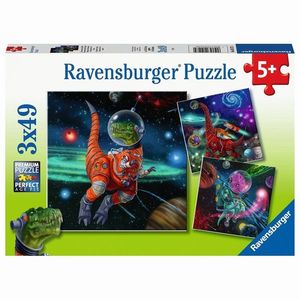 Puzzle 3in1 - Dinozauri in Spatiu | Ravensburger imagine