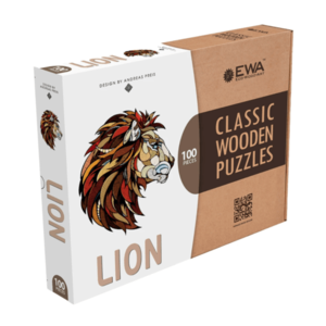 Puzzle din lemn - Lion, 100 piese | EWA imagine