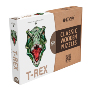 Puzzle din lemn - T-REX, 129 piese | EWA imagine